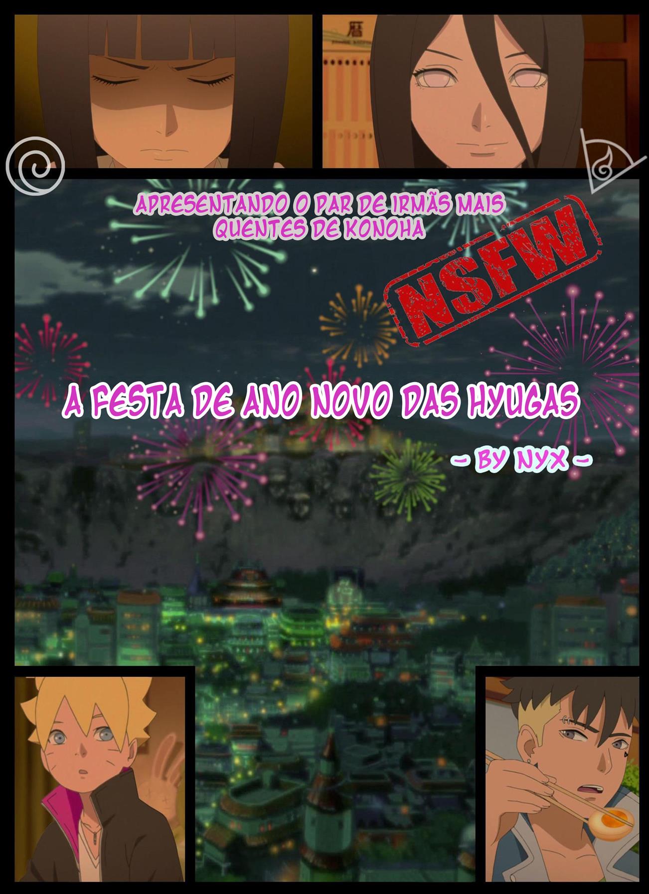 A Festa De Ano Novo Das Hyugas - Himawari e Hanabi na maior putaria em família! (Em Hentai HQ Brasileiro)