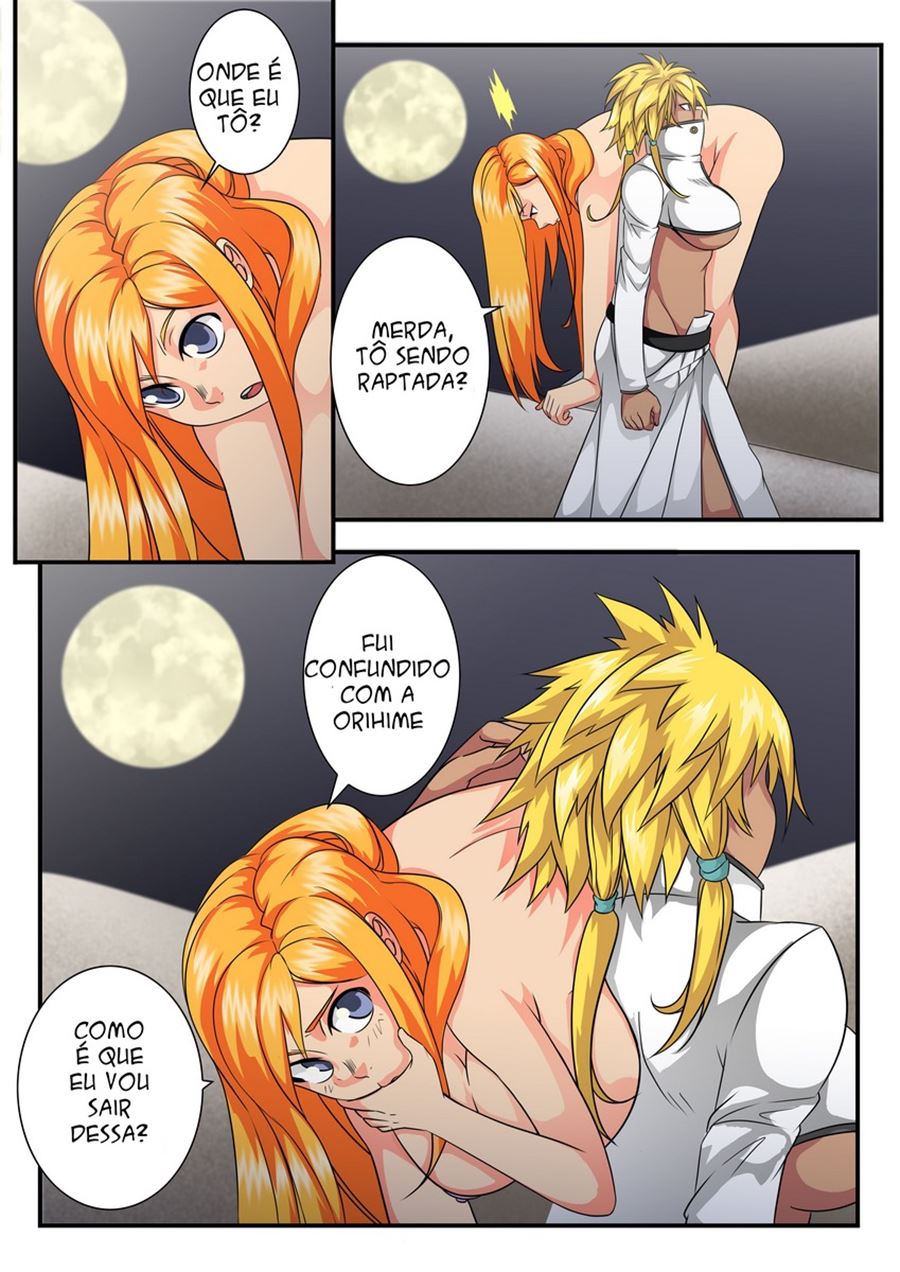 Kon se dando bem com Orihime e Ichigo - Hentai HQ Brasileiro