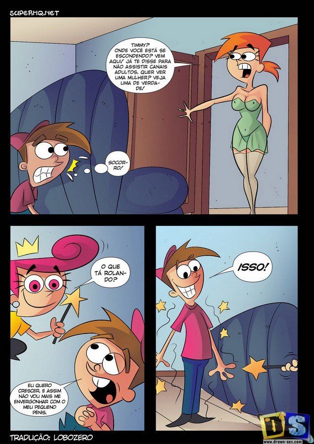 Timmy socando sua pica na buceta da babá safada em hentai HQ