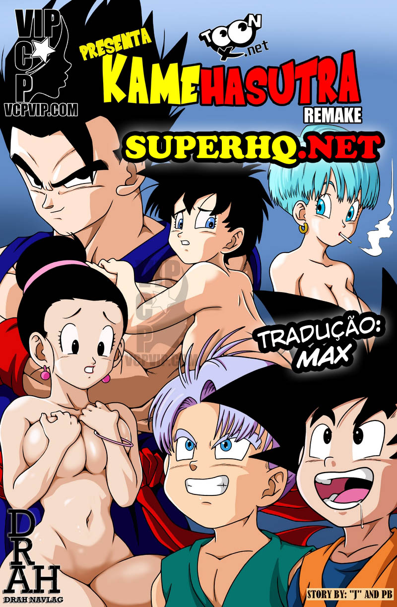 Dragon Boll Pornô: Kamehasutra - Chi Chi Peituda Dando Show para os Novinhos em HQ Brasileiro