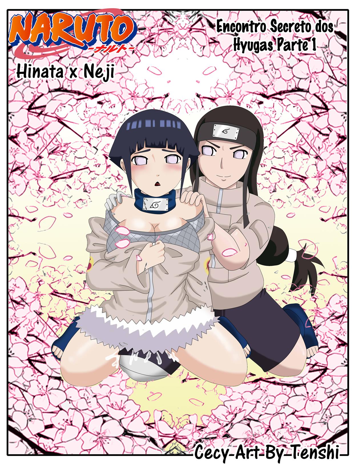Naruto: Encontro Secreto dos Hyugas Parte.1 - Hinata e Neji em uma relação proibida e cheia de desejo em hentai HQ
