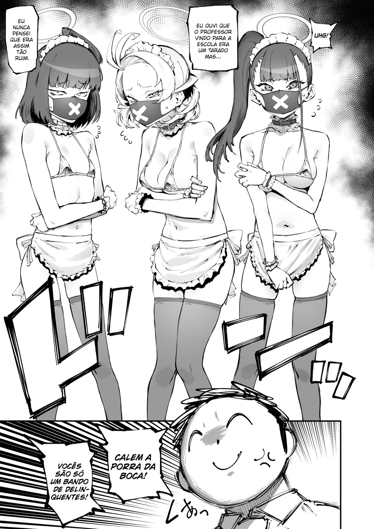 Professor Safado Comanda Universitárias Piranhas em Hentai HQ Brasileiro