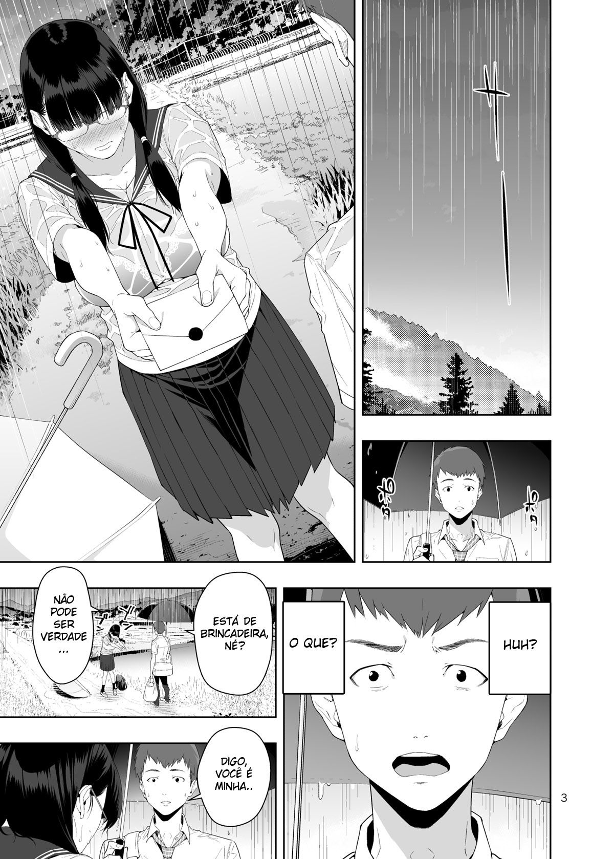 Chuva de Pica: Piranha se molha pela rola do rapaz safado - Hentai HQ Brasileiro