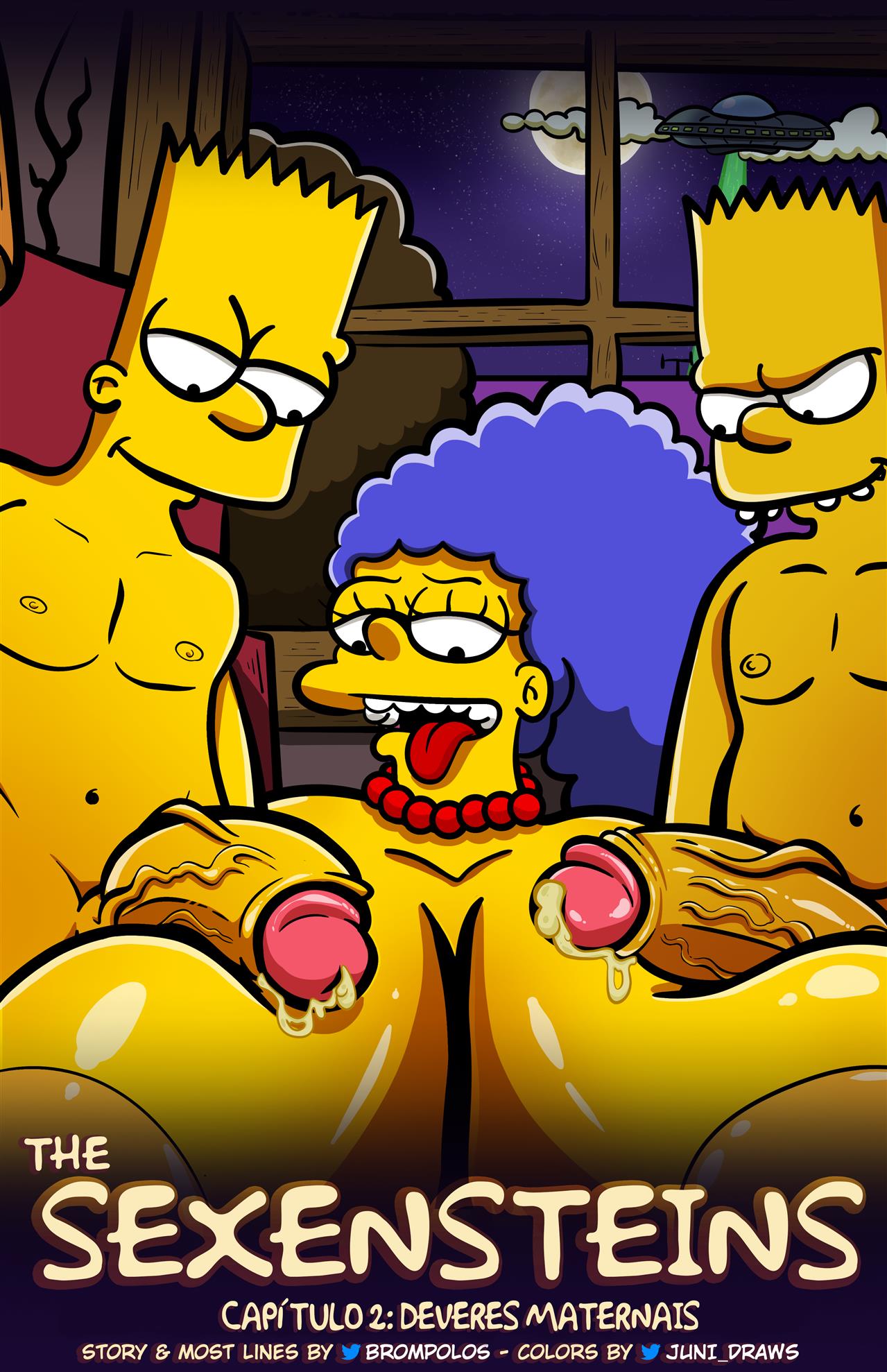 Marge trai Homer com o Bar em quadrinhos hentai dos Simpsons