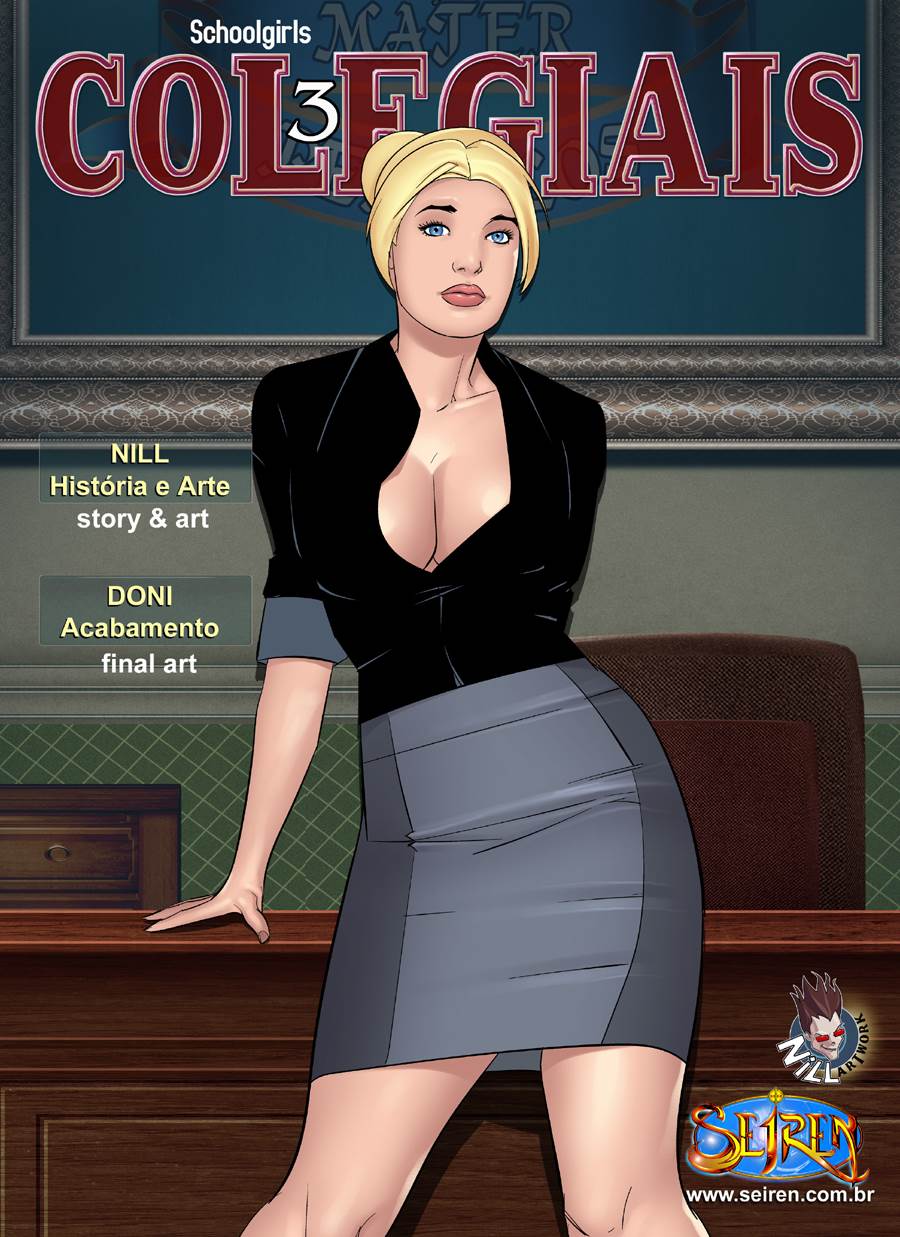 Colegiais 3: Transa Escaldante com a Secretaria Piranha em Hentai HQ Brasileiro