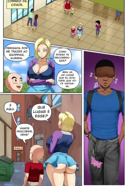 Android 18 no Gloryhole: Kuririn leva gostosa para chupar muita pica em Dragon Ball HQ Brasileiro