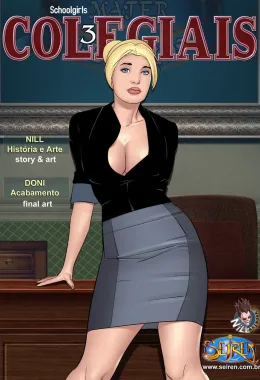Colegiais 3: Transa Escaldante com a Secretaria Piranha em Hentai HQ Brasileiro