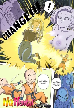 Dragon Ball: Bulma, Adroid 18 e Caulifla - Ginyu e as Trocas de Corpos Safadas em Hentai HQ