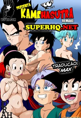 Dragon Boll Pornô: Kamehasutra - Chi Chi Peituda Dando Show para os Novinhos em HQ Brasileiro