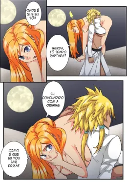 Kon se dando bem com Orihime e Ichigo - Hentai HQ Brasileiro