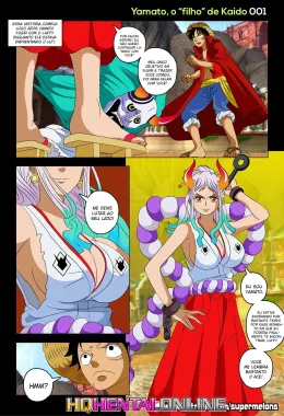 Yamato Piranha Revela sua Buceta para Luffy em One Piece Hentai HQ Brasileiro
