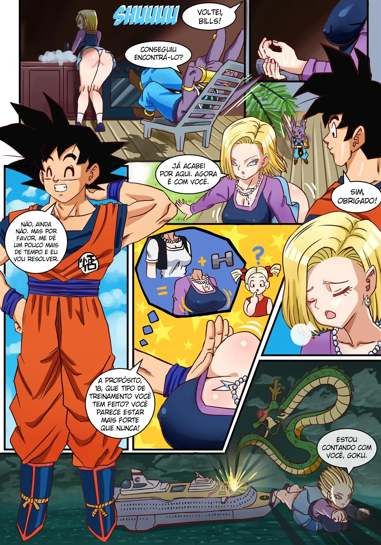 18 a esposa dedicada – Dragon Ball Hentai – Completo