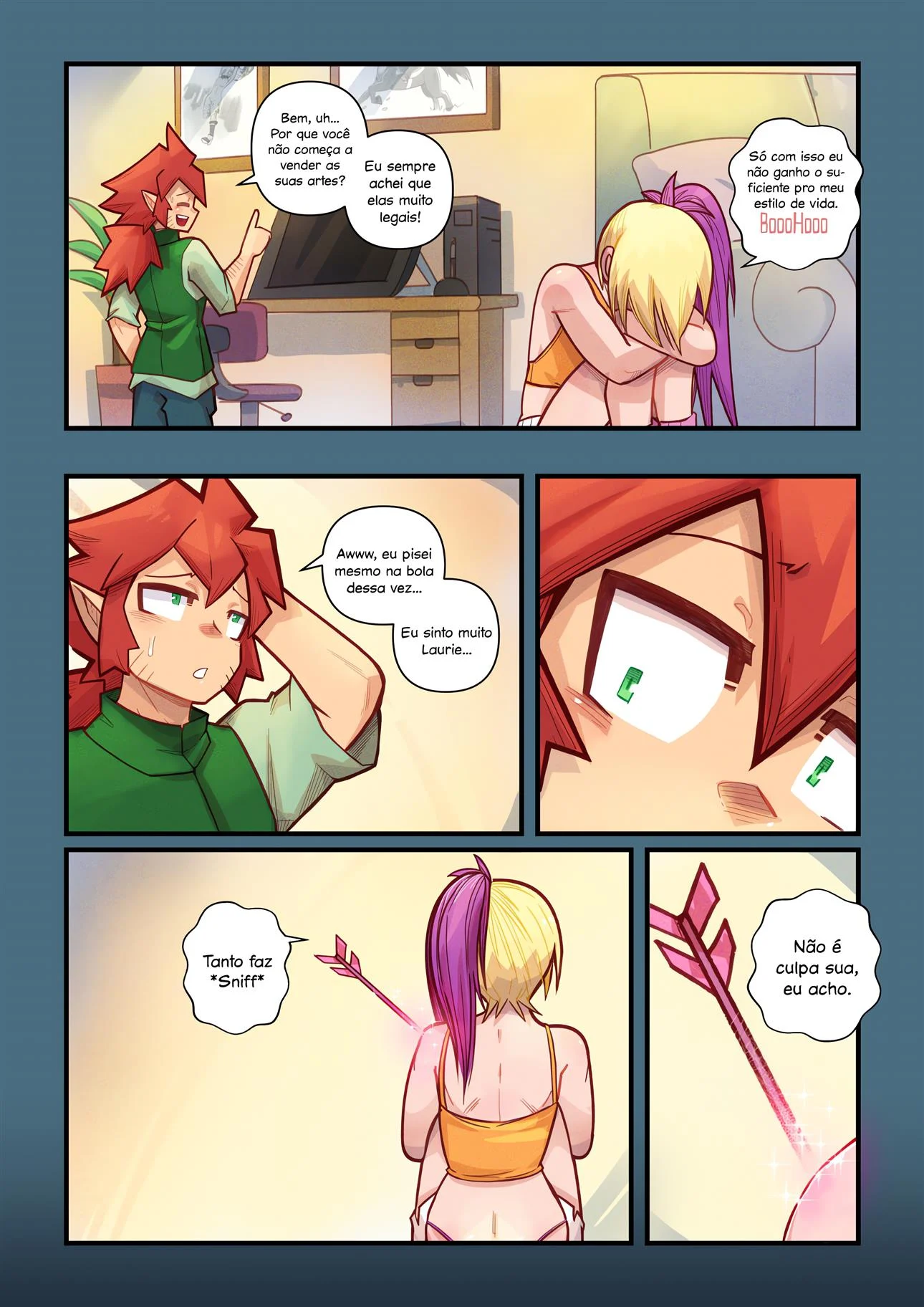 A flechada do cupido – Quadrinhos Eróticos – Desenho Erótico