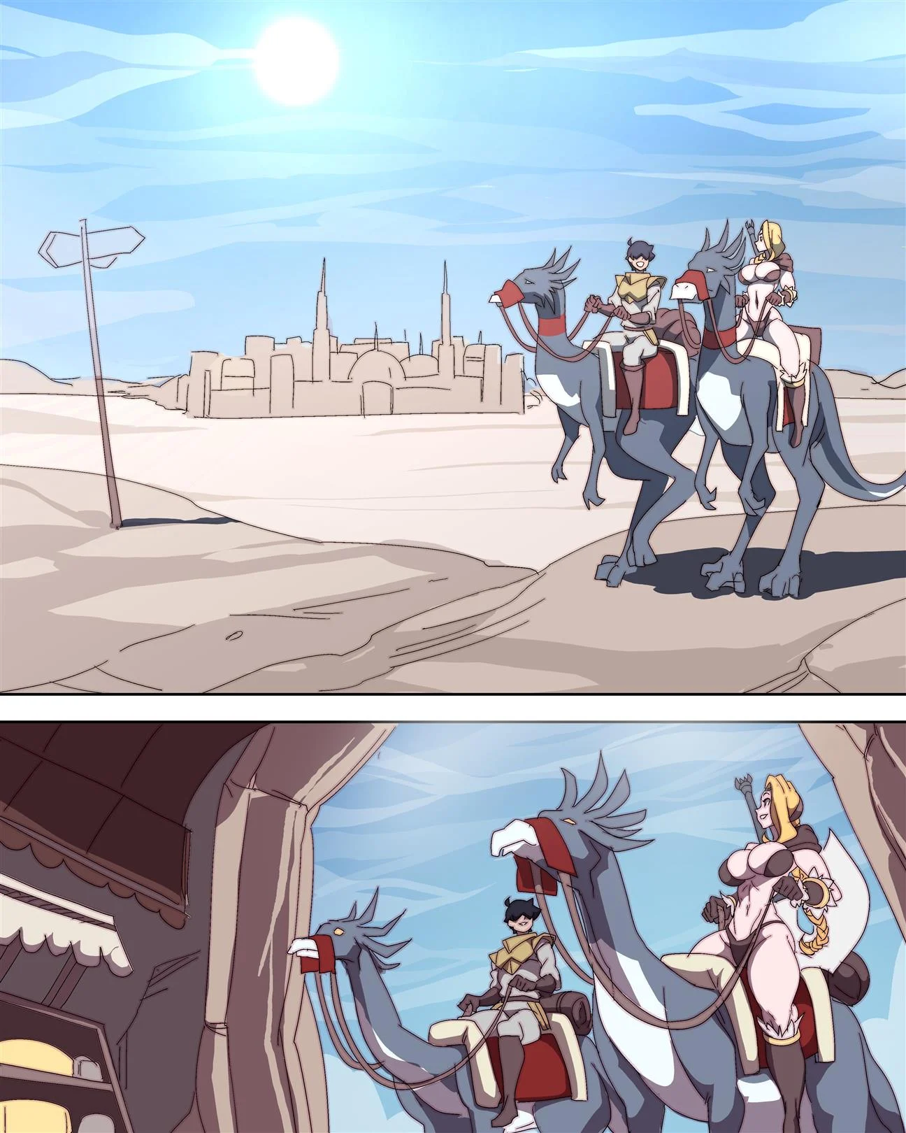 A primeira vez da caçadora virgem – Loira – Desenho Erótico