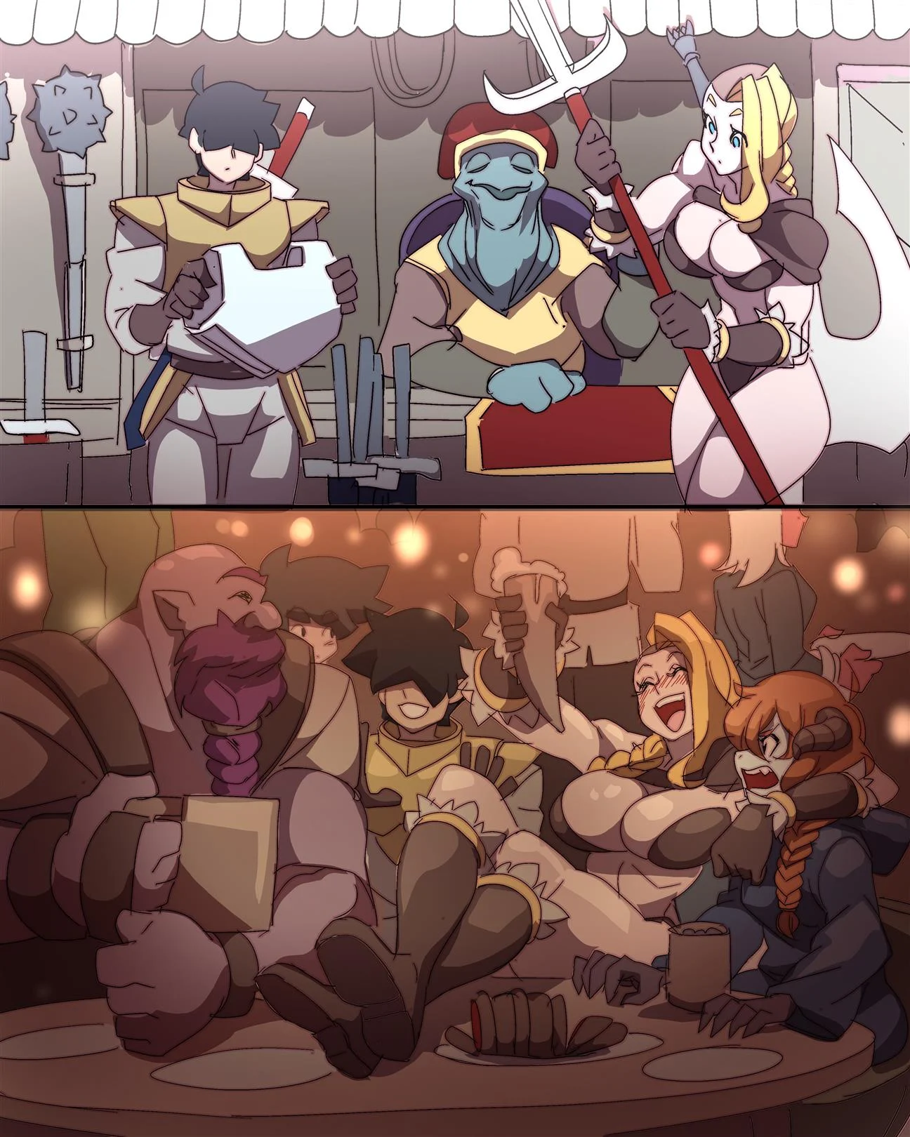 A primeira vez da caçadora virgem – Loira – Desenho Erótico