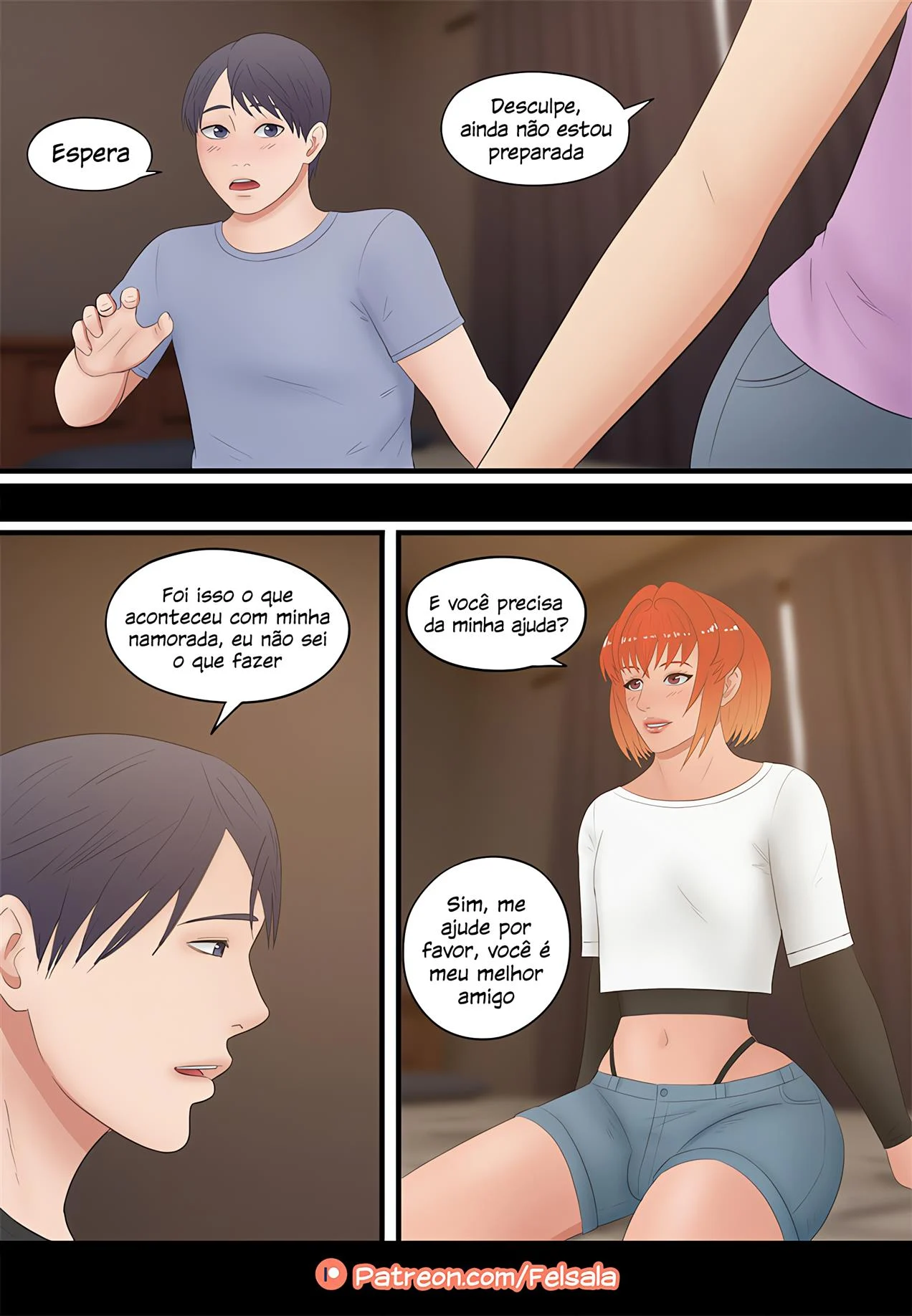 Ajudando o amigo – Quadrinhos Eróticos – Desenho Erótico