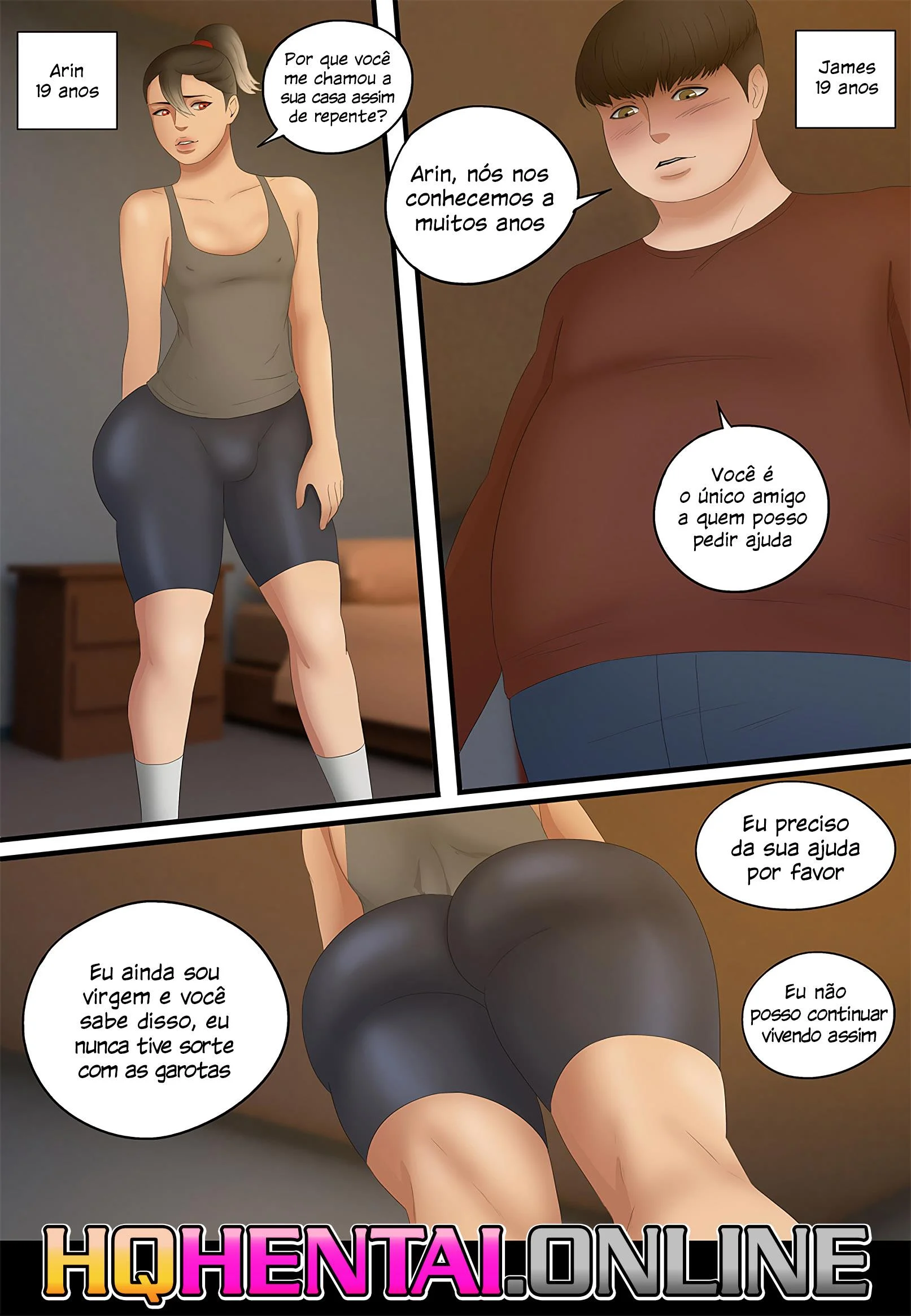 Ajudando o amigo virgem – Anal – Desenho Erótico