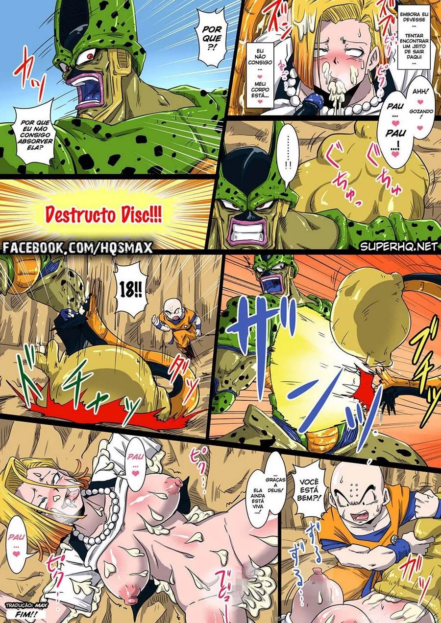 Androide 18 levando rola no cuzinho até gozar