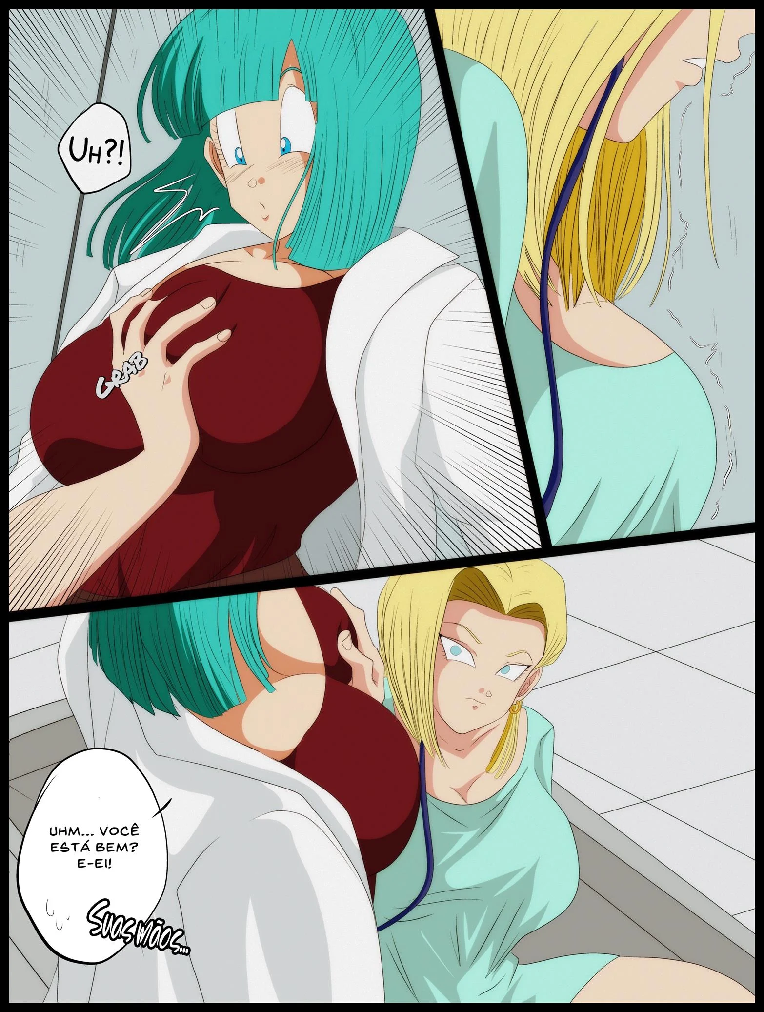 Andróide 18 x Bulma – Femdom – Completo
