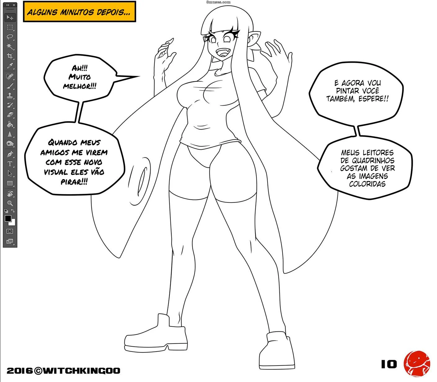 Aquilo não era tinta – Cartoon – Quadrinho Completo