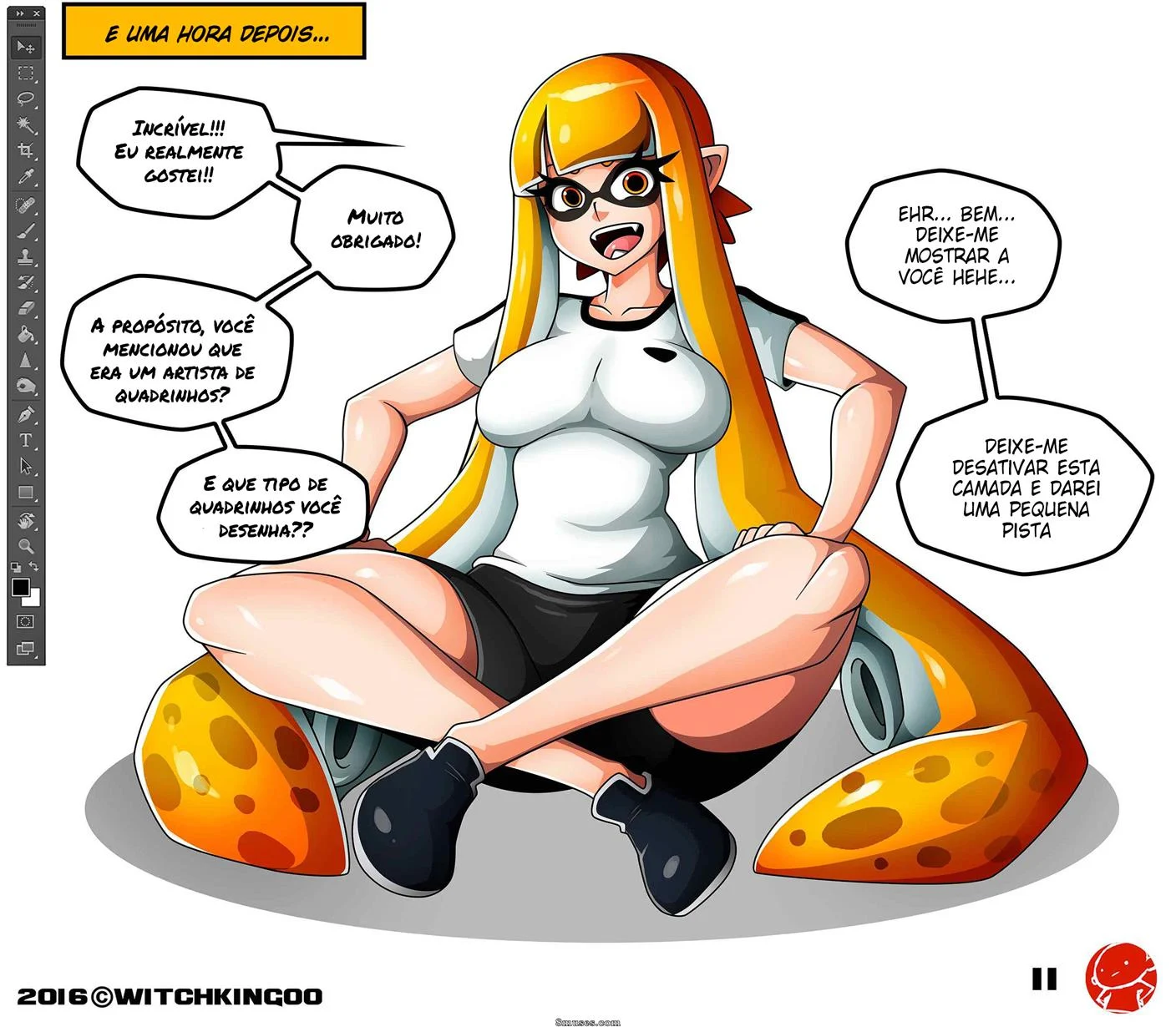 Aquilo não era tinta – Cartoon – Quadrinho Completo