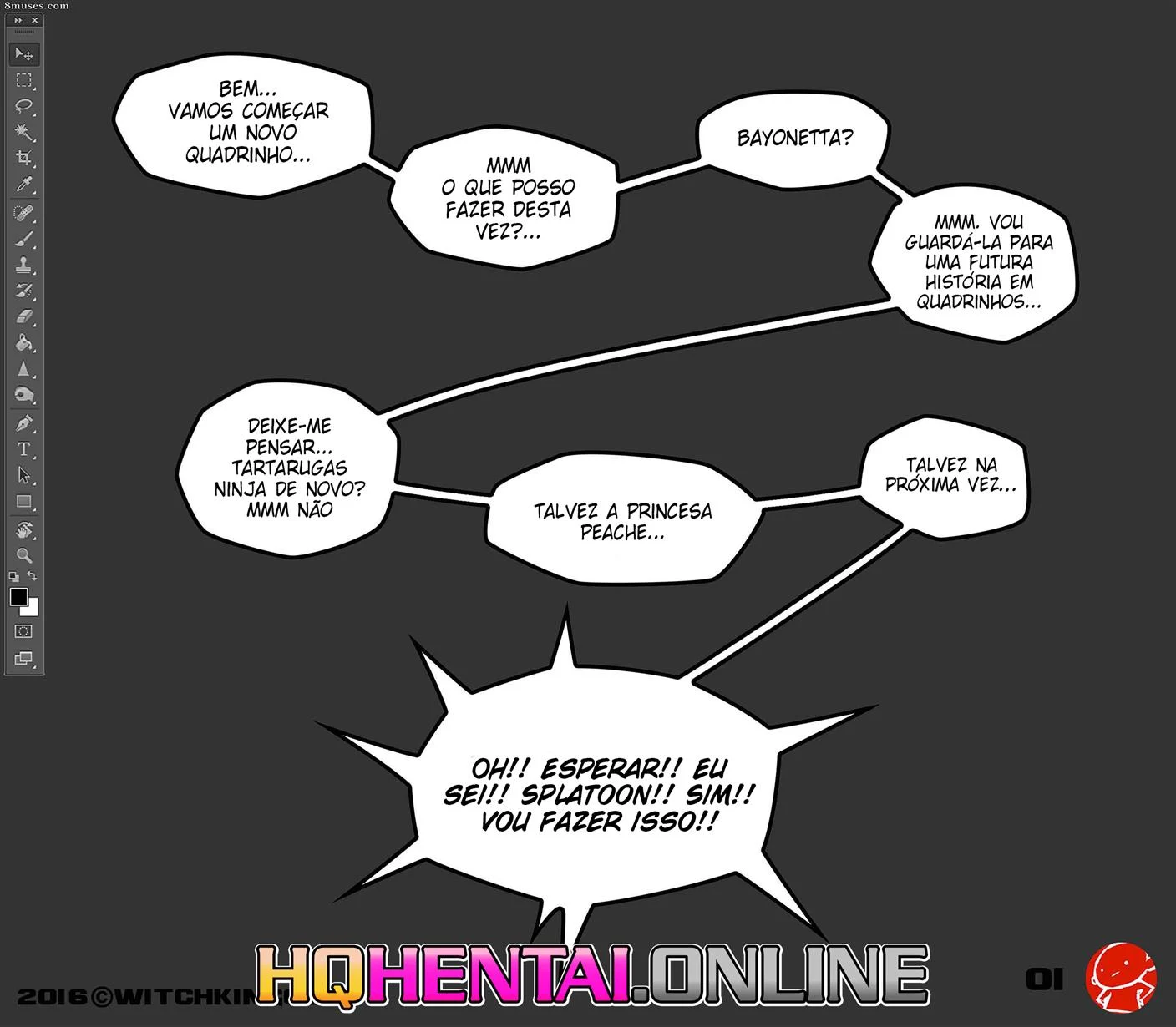 Aquilo não era tinta – Cartoon – Quadrinho Completo