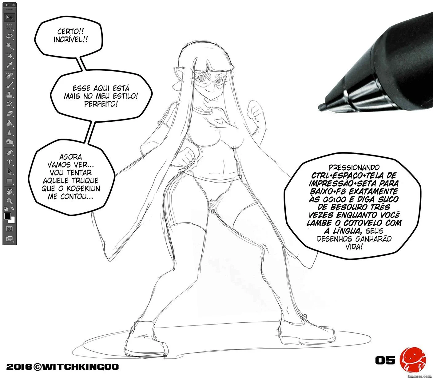 Aquilo não era tinta – Cartoon – Quadrinho Completo