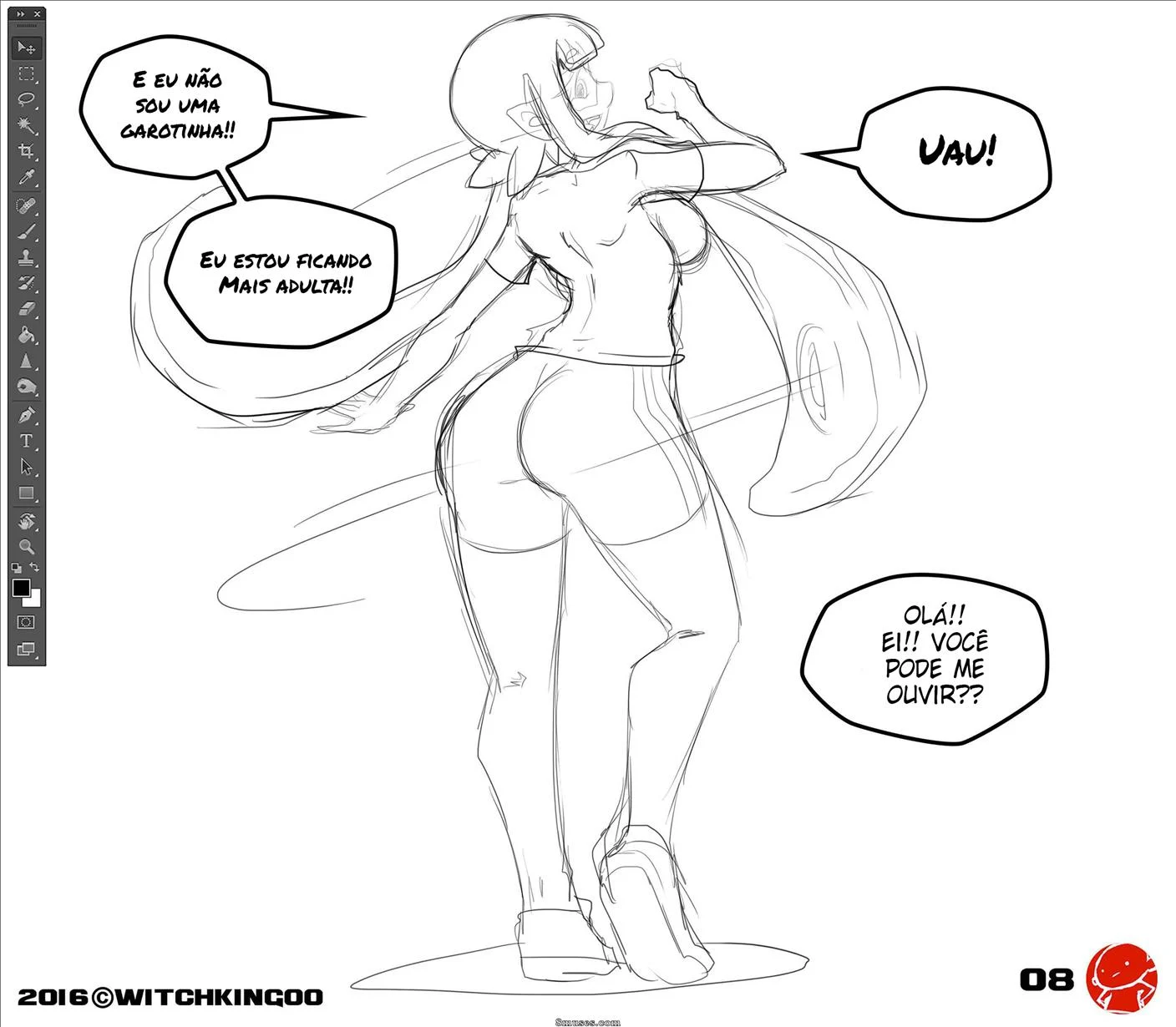 Aquilo não era tinta – Cartoon – Quadrinho Completo