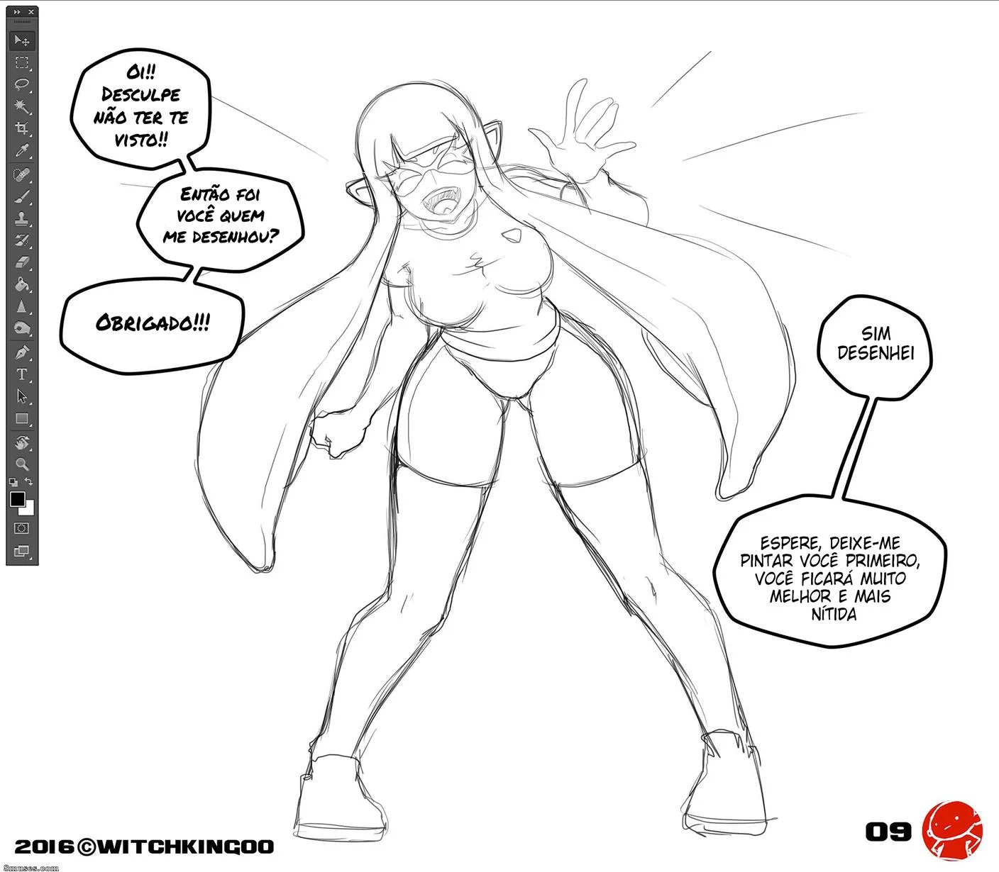 Aquilo não era tinta – Cartoon – Quadrinho Completo