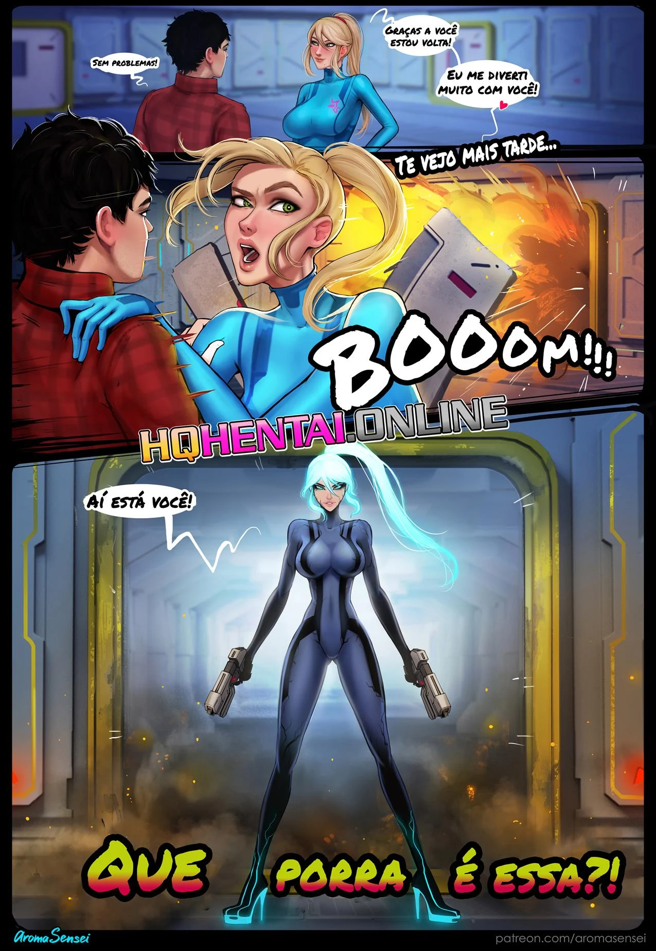 Batalha Sexual Contra Dark Samus – Yuri – Português Brasileiro