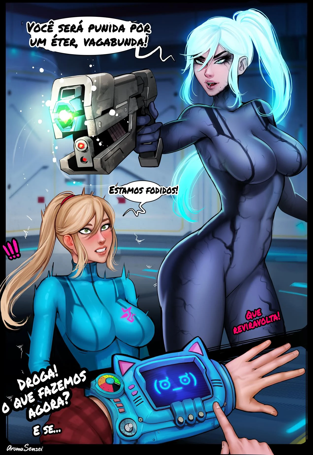 Batalha Sexual Contra Dark Samus – Yuri – Português Brasileiro