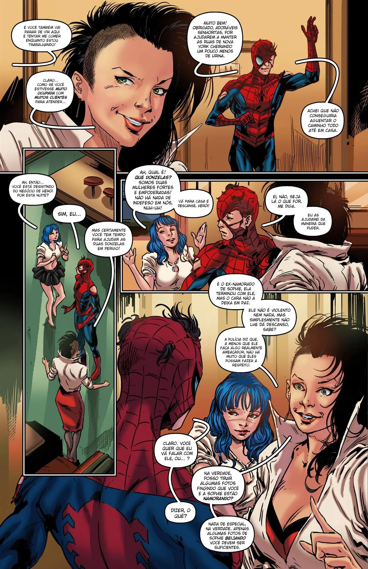 Café Quente para o Homem Aranha – Quadrinhos Eróticos – Quadrinho Completo