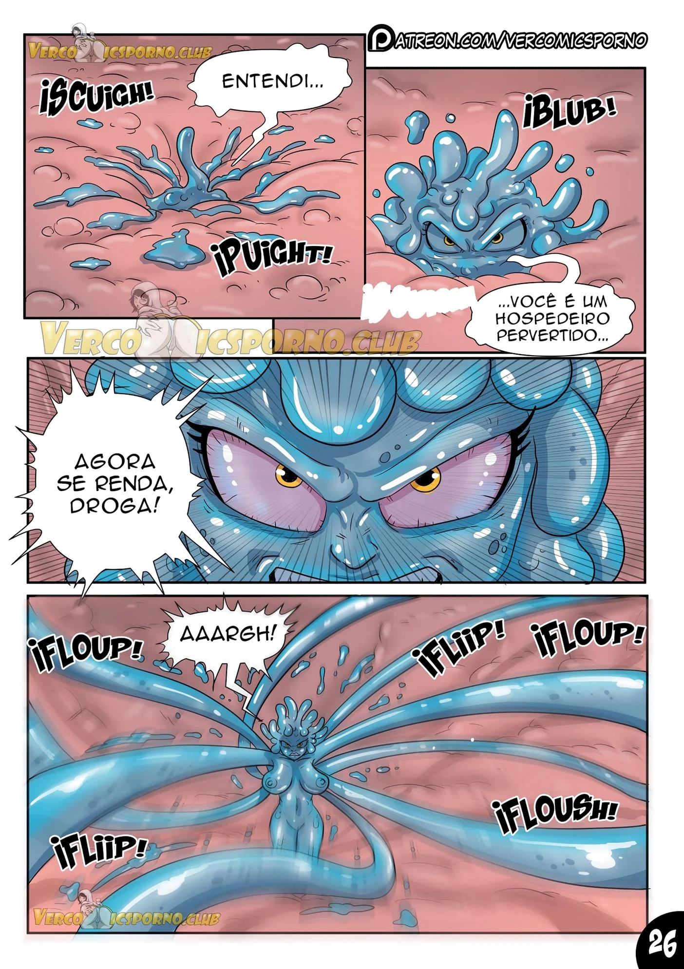 Deku e o vírus do tesão 3 – Tsuyu Asui Hentai – HQ em Português