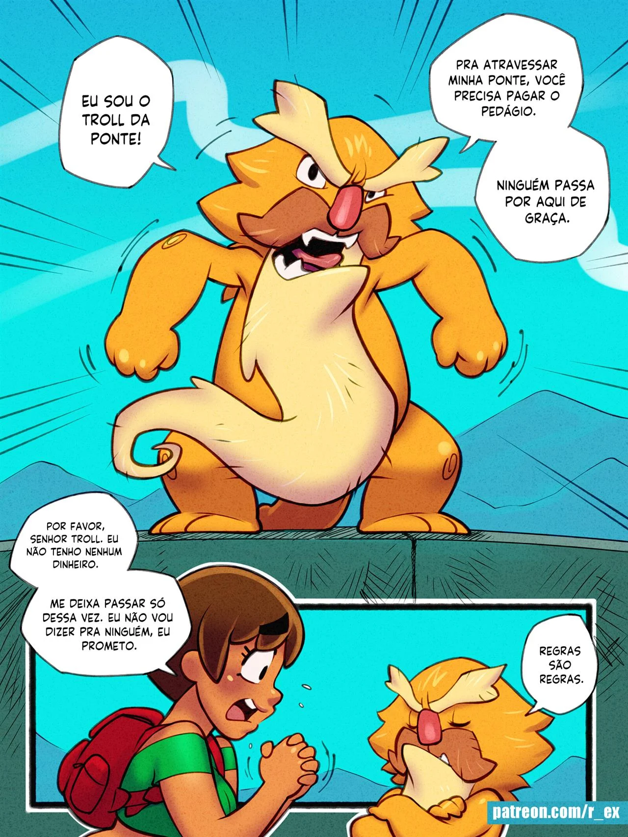 Dora e a ponte do Troll – HQ Pornô – Desenho Erótico