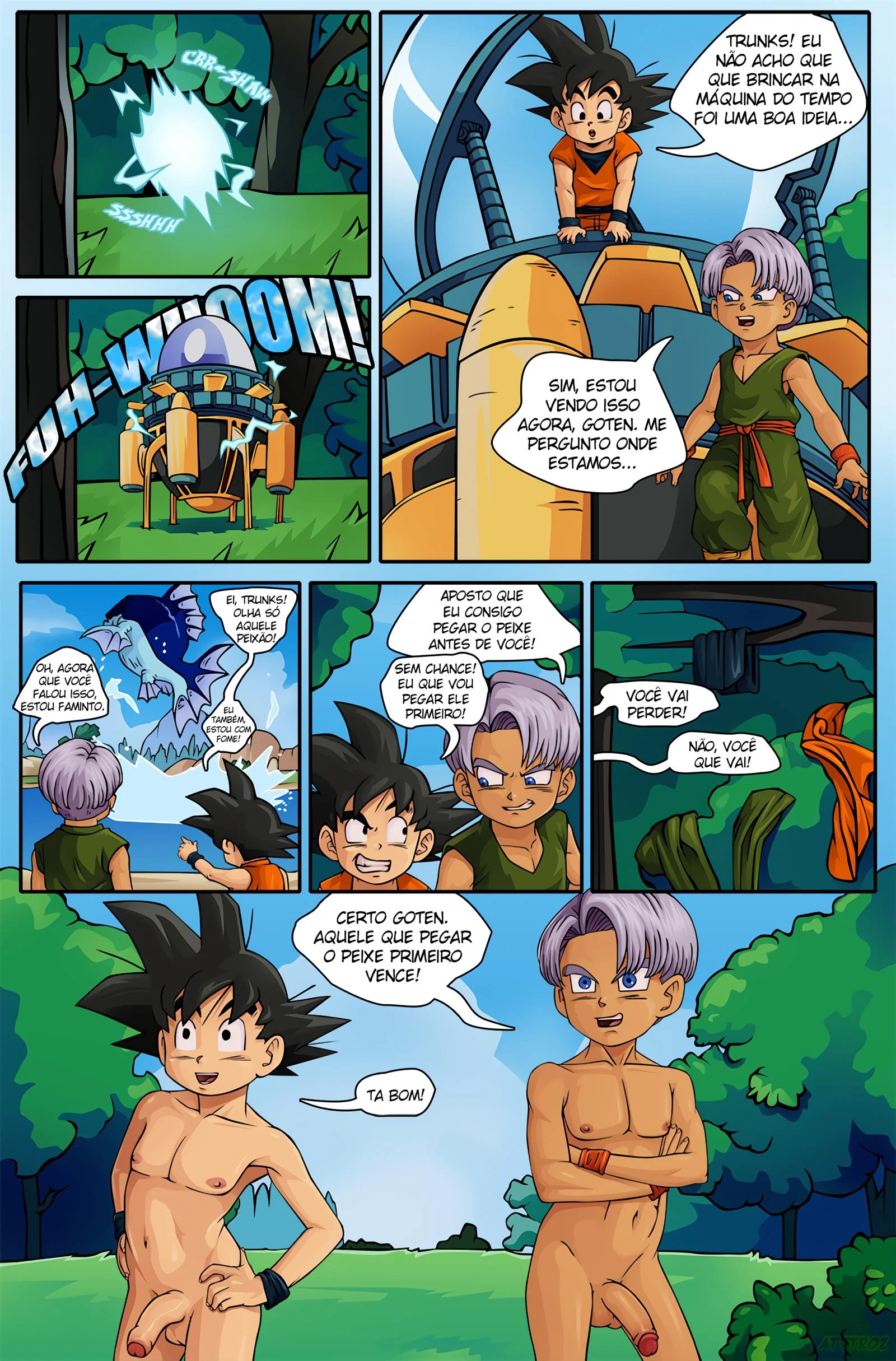 Fodendo Gohan – Incesto – Desenho de Sexo