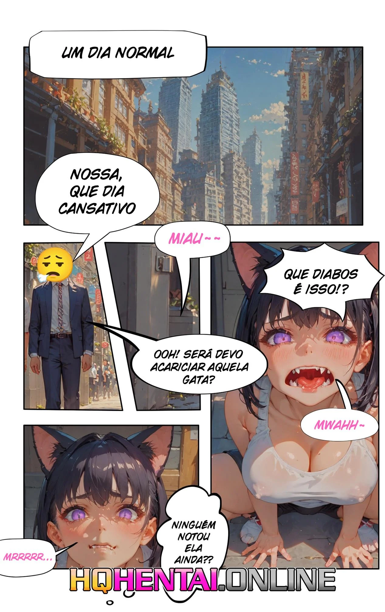 Fodendo uma Garota Gato – Hentai – Versão PT-BR
