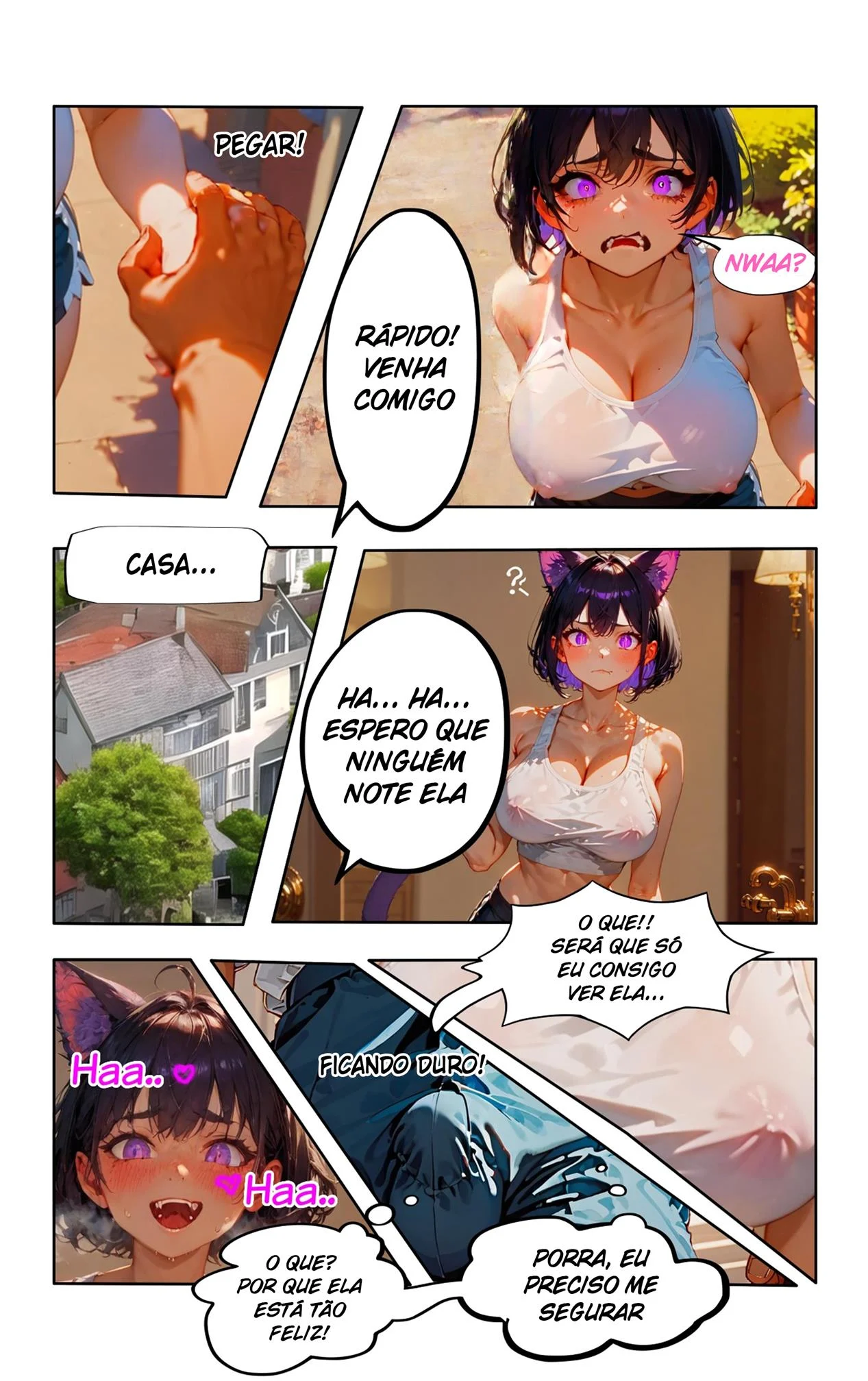 Fodendo uma Garota Gato – Hentai – Versão PT-BR