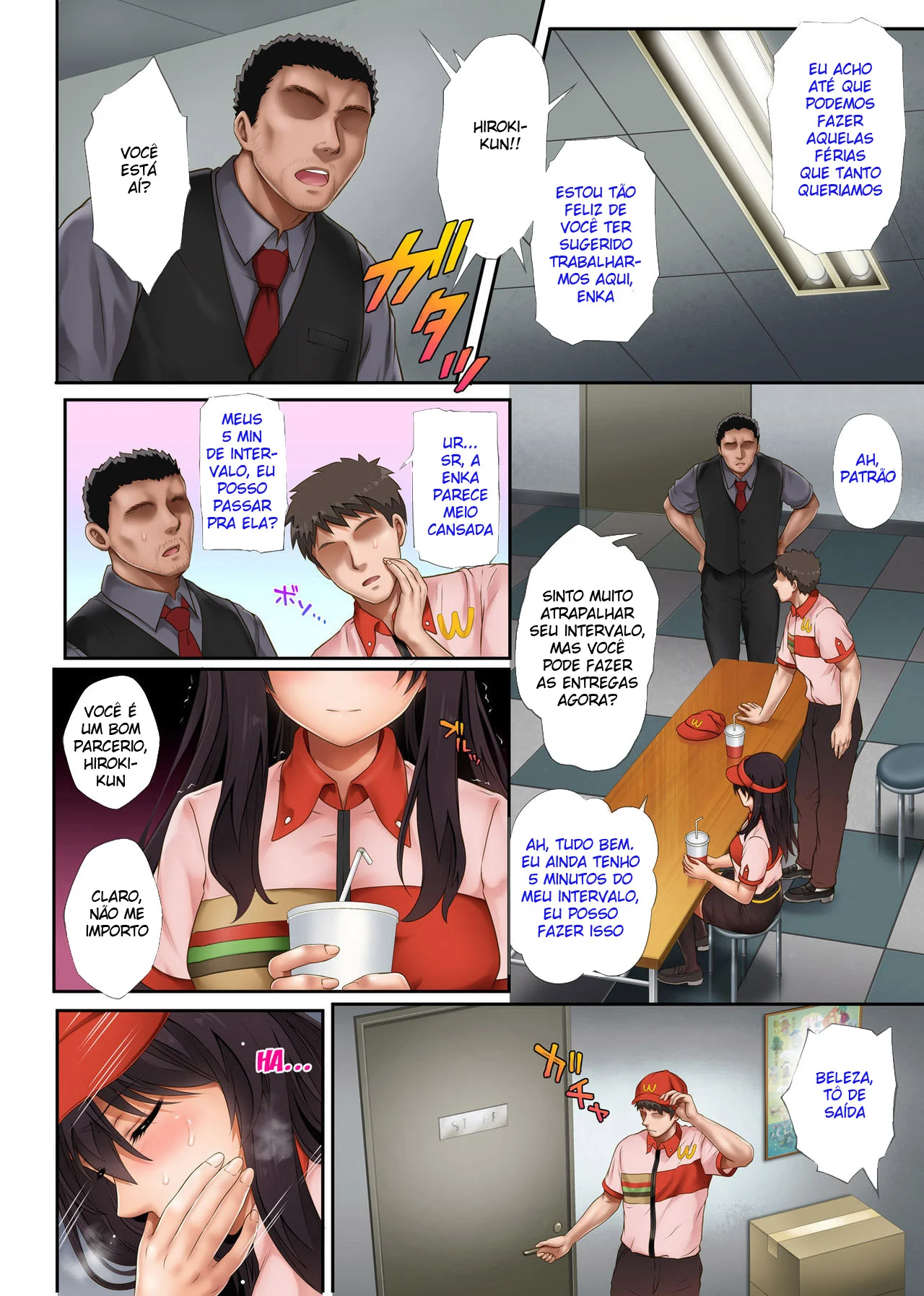 Gerente do Mc Donalds fodendo a funcionária gostosa 3 – HQ Hentai – Desenho Erótico