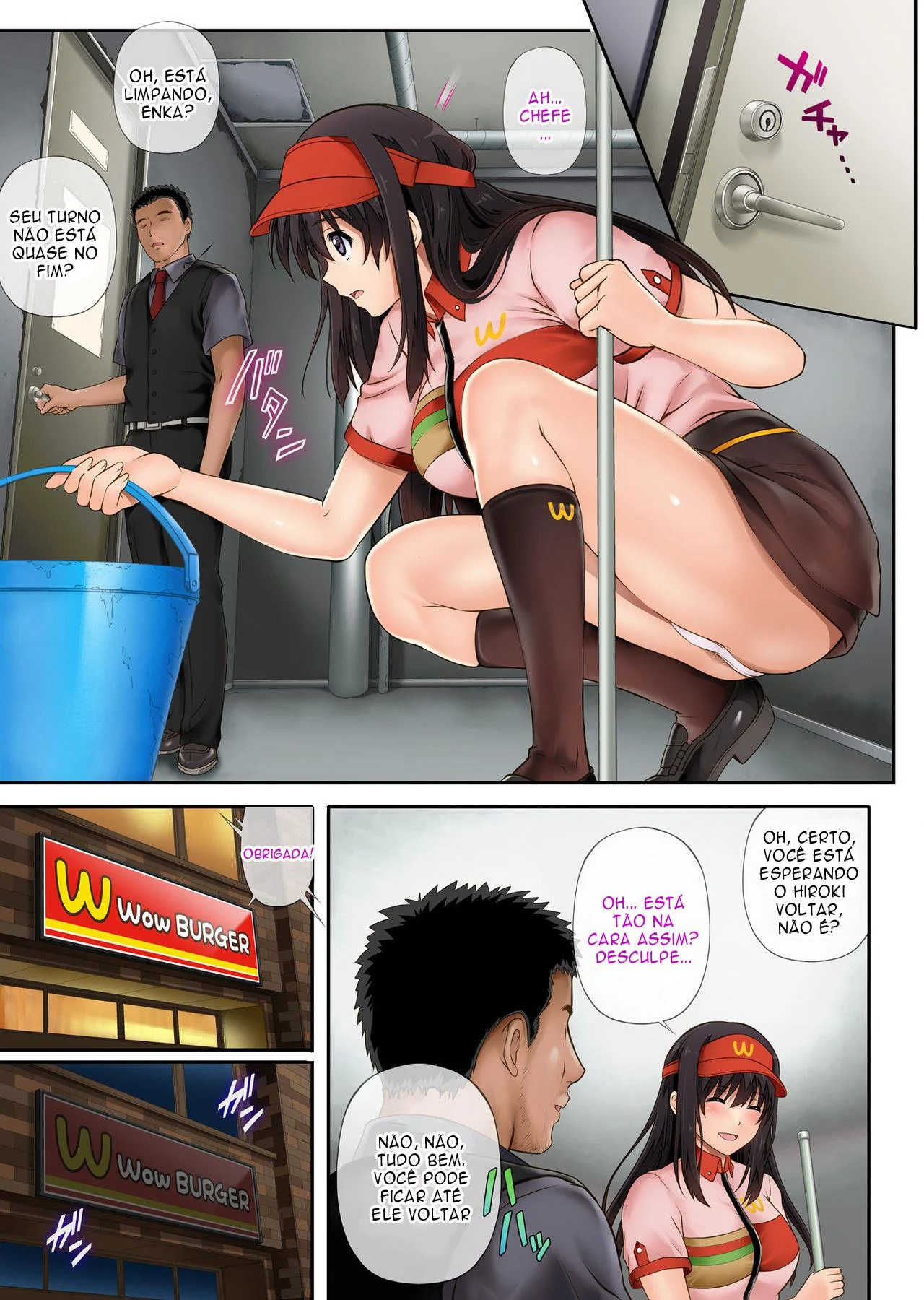 Gerente do Mc Donalds fodendo a funcionária gostosa – manga hentai – Português do Brasil
