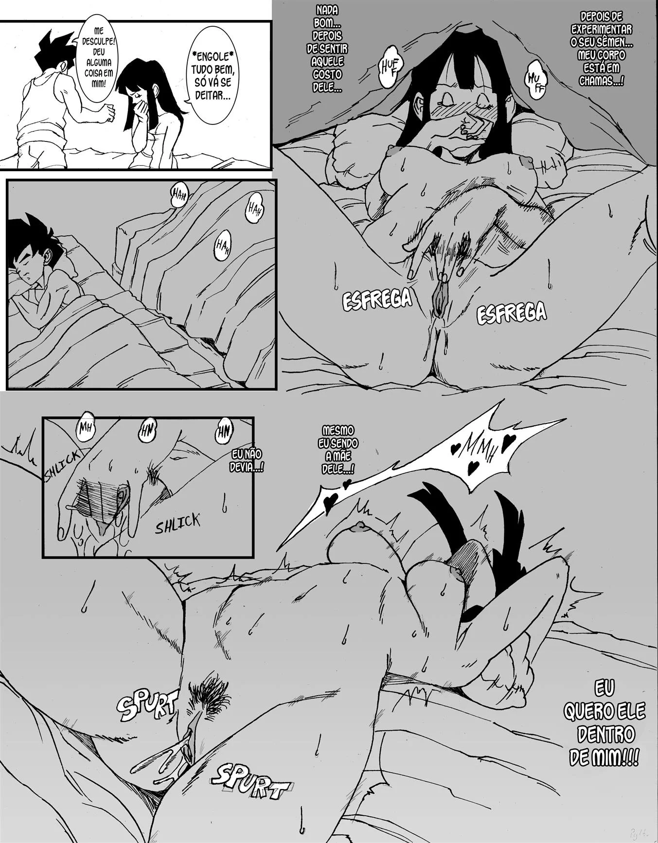 Gohan e Chichi na sala do tempo – Dragon Ball Hentai – Português Brasileiro