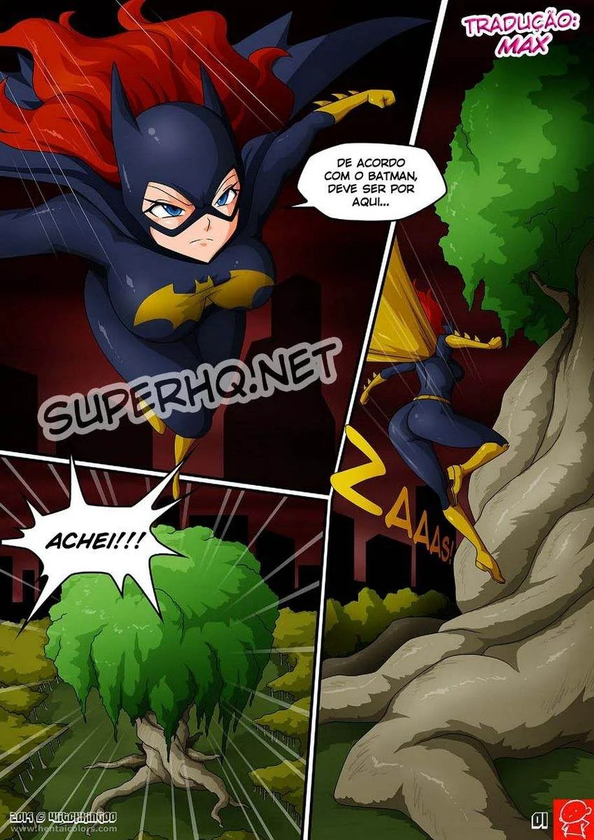 Gotham City Green Seeding - Batgirl Mamada pela Vadia Hera Venenosa