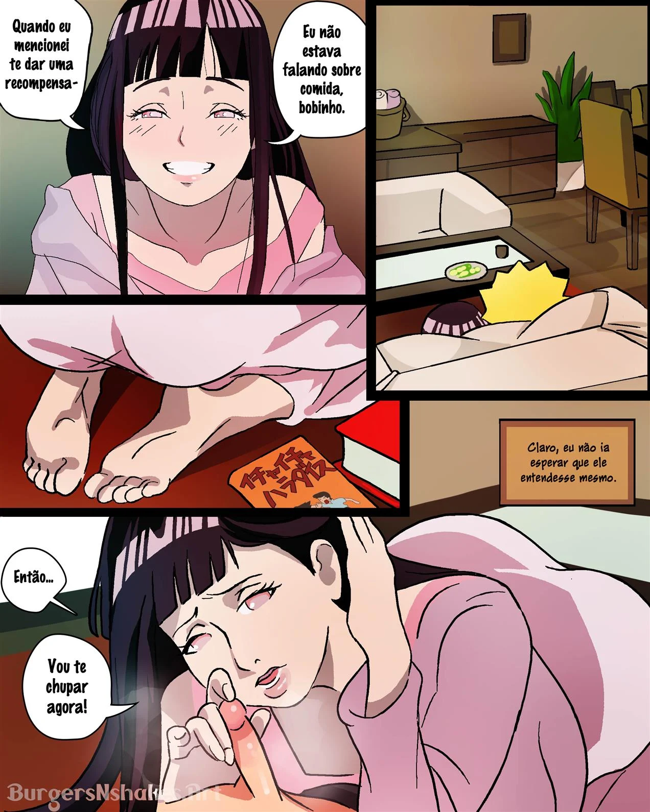 Hinata viciada no pau de Boruto 2 – Mãe e Filho – Desenho Erótico
