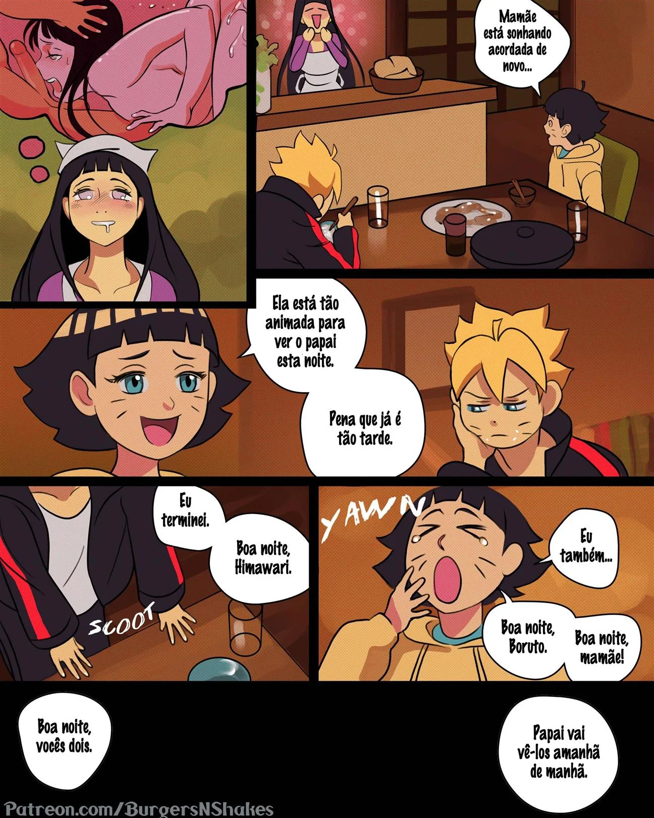 Hinata viciada no pau de Boruto – Incesto – Versão Nacional