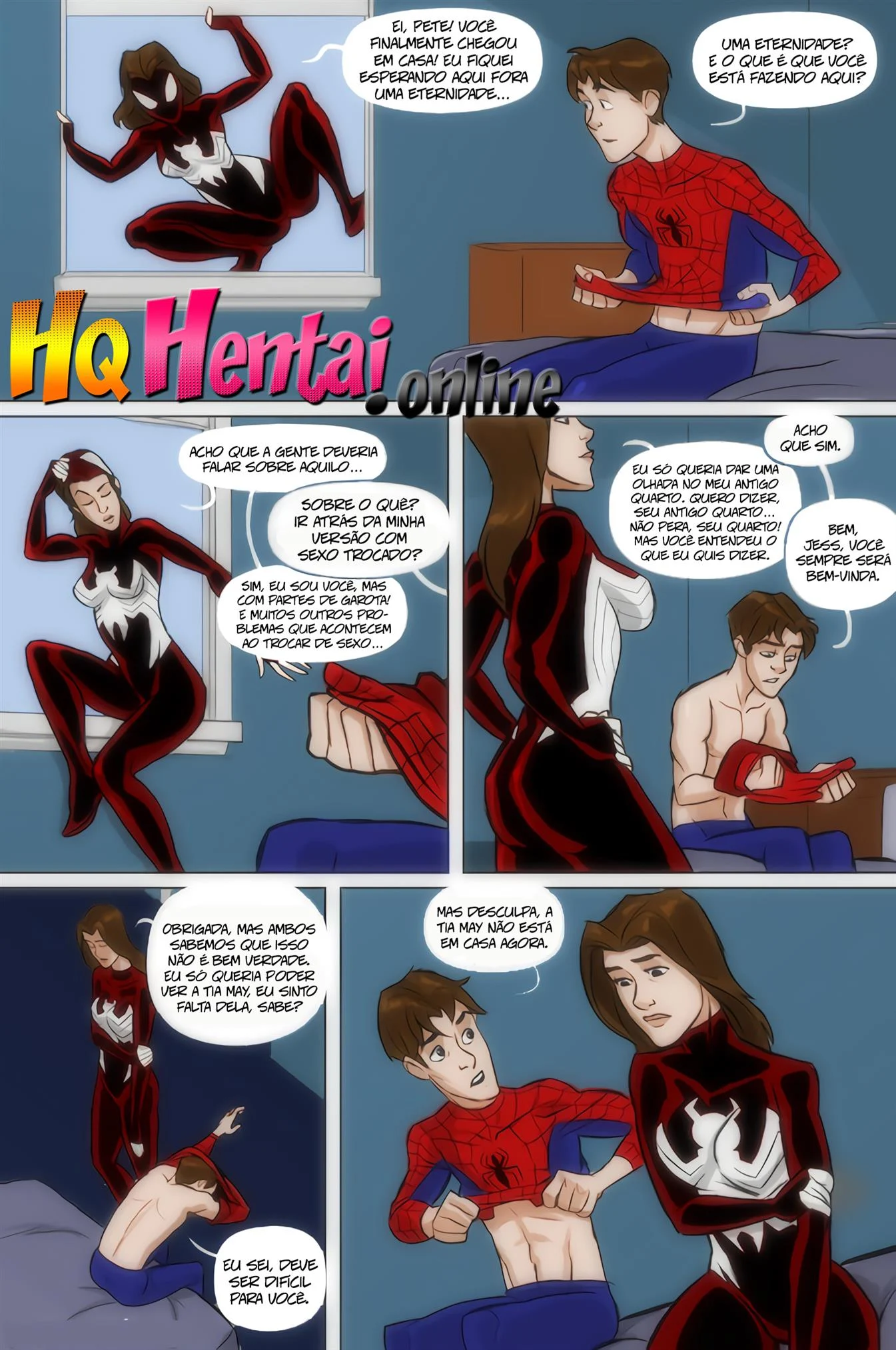Incesto Aranha – Quadrinhos Eróticos – Desenho Erótico