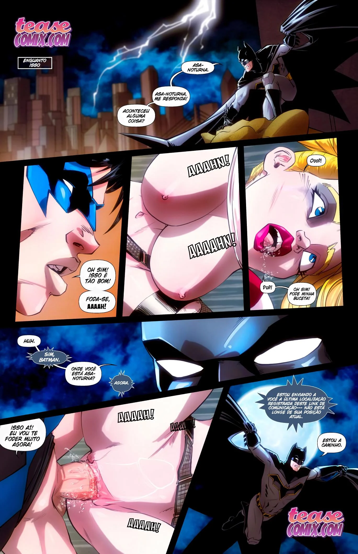 Interrogando Arlequina – Cartoon – Desenho de Sexo