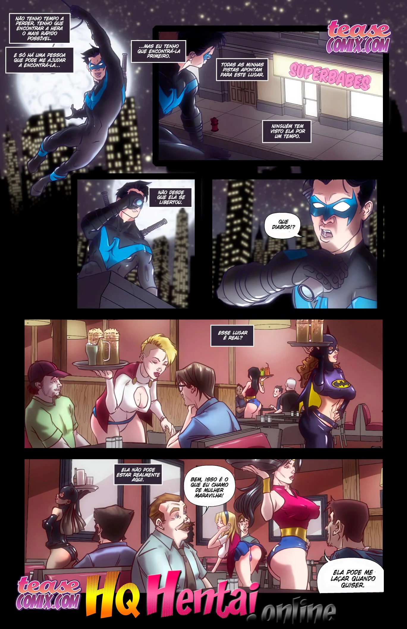 Interrogando Arlequina – Cartoon – Desenho de Sexo