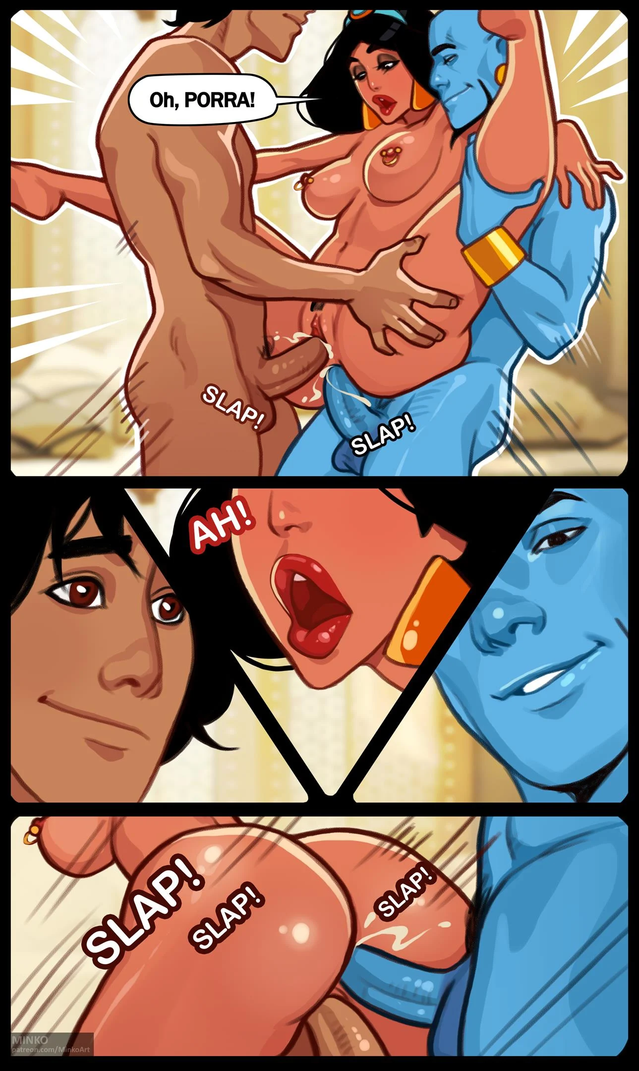 Jasmine recompensando seu herói – Anal – HQ em Português