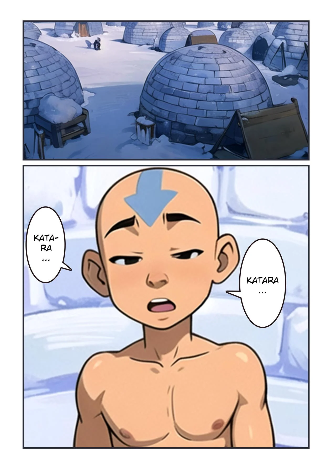 Katara saciando o desejo de Aang – Quadrinhos Eróticos – Versão Traduzida
