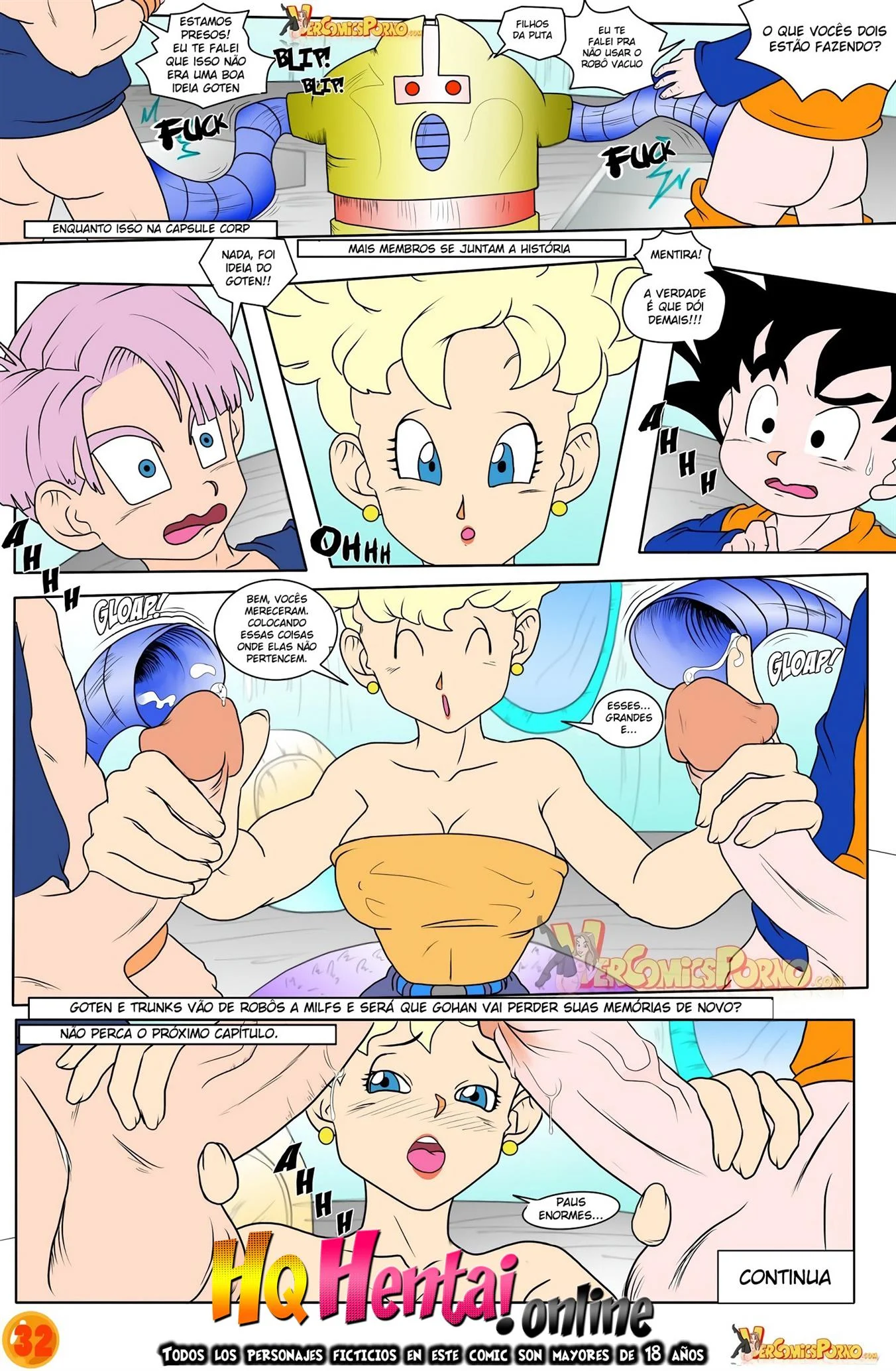 Leitinho para a Mamãe 2 – Sexo Grupal – Quadrinho Completo