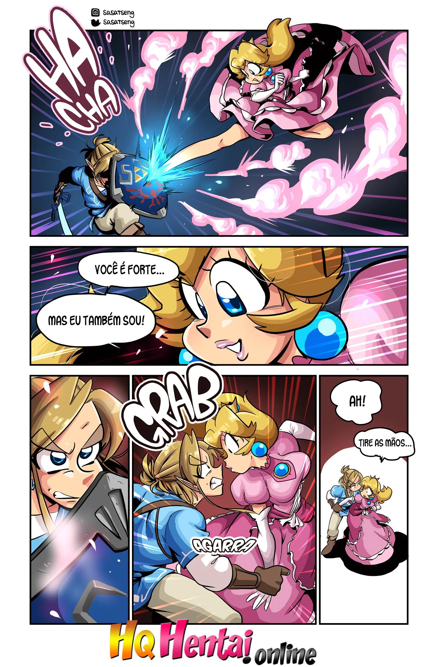 Link fodendo Peach – Smash Bros Hentai – Português Brasileiro